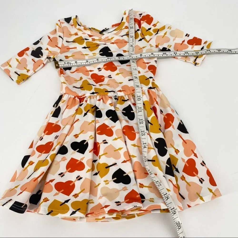Girls DotDot Smile Hearts Swing‎ Dress Size 2 Adorable